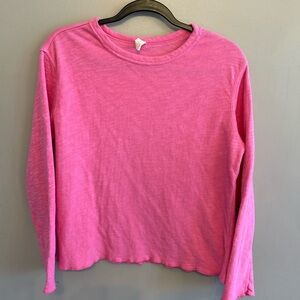 North Star Base L pink double cotton sweatshirt long sleeved